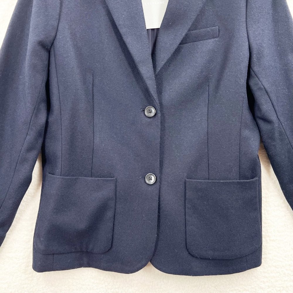EVERLANE The Wool Academy Blazer Navy Womens Sz 12 NWT - Picture 4 of 12